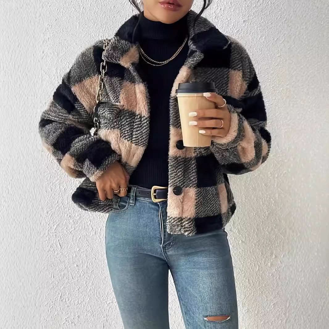 Printed Button Casual Cardigan Coat Female - Eshtree