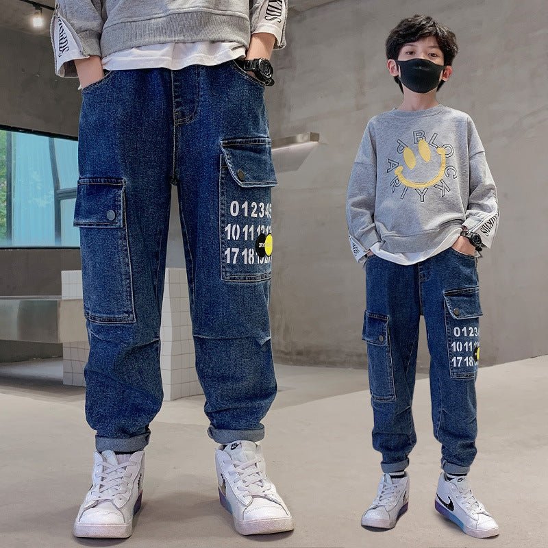 Printed Fashion Girdled Jeans - Eshtree