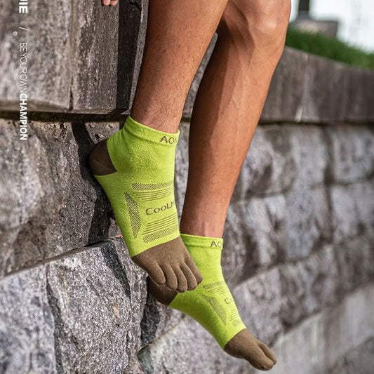 Professional Mid - Calf Five - Finger Running Socks For Outdoor Marathons - Eshtree