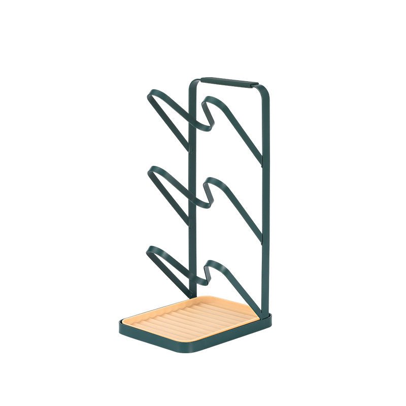 Punch Free Pot Cover Rack Household Spatula Rack With Spoon Sitting Type - Eshtree