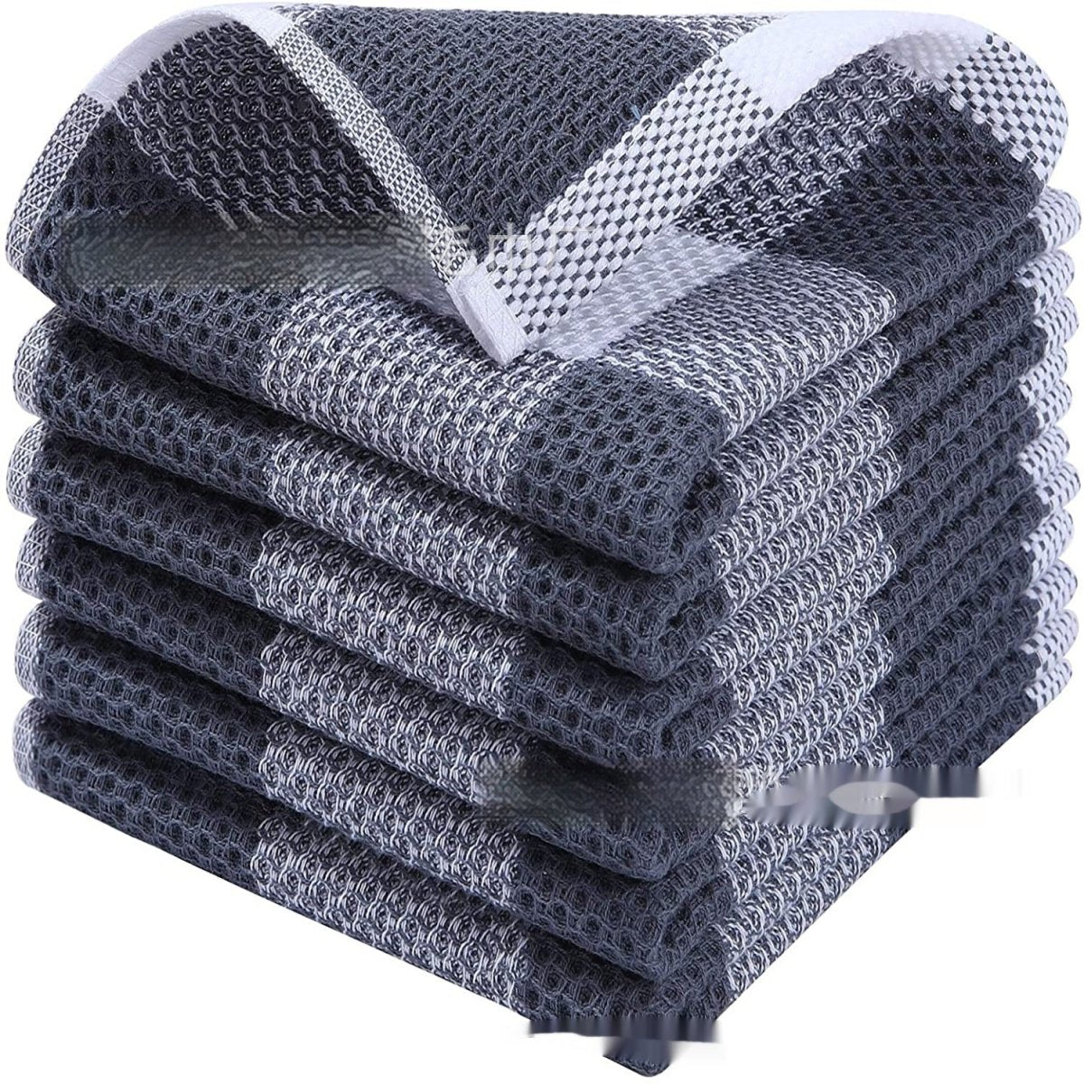 Pure Cotton Thickened Waffle - knit Kitchen Towelabsorbent And Colorfast - Eshtree