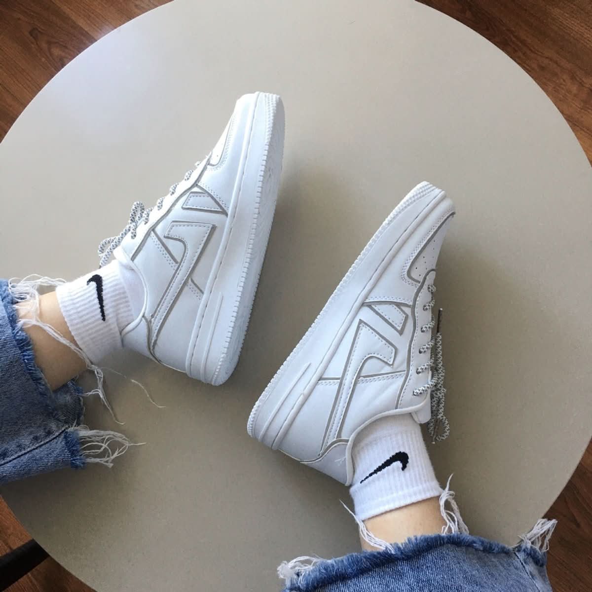 Reflective White Shoes For Men And Women Sneaker - Eshtree