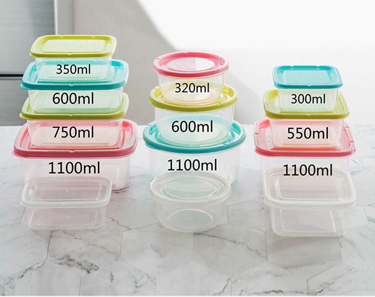 Refrigerator Food Storage Box Fruit Seal Box Rectangular Large Plastic Storage Box 1100ml - Eshtree