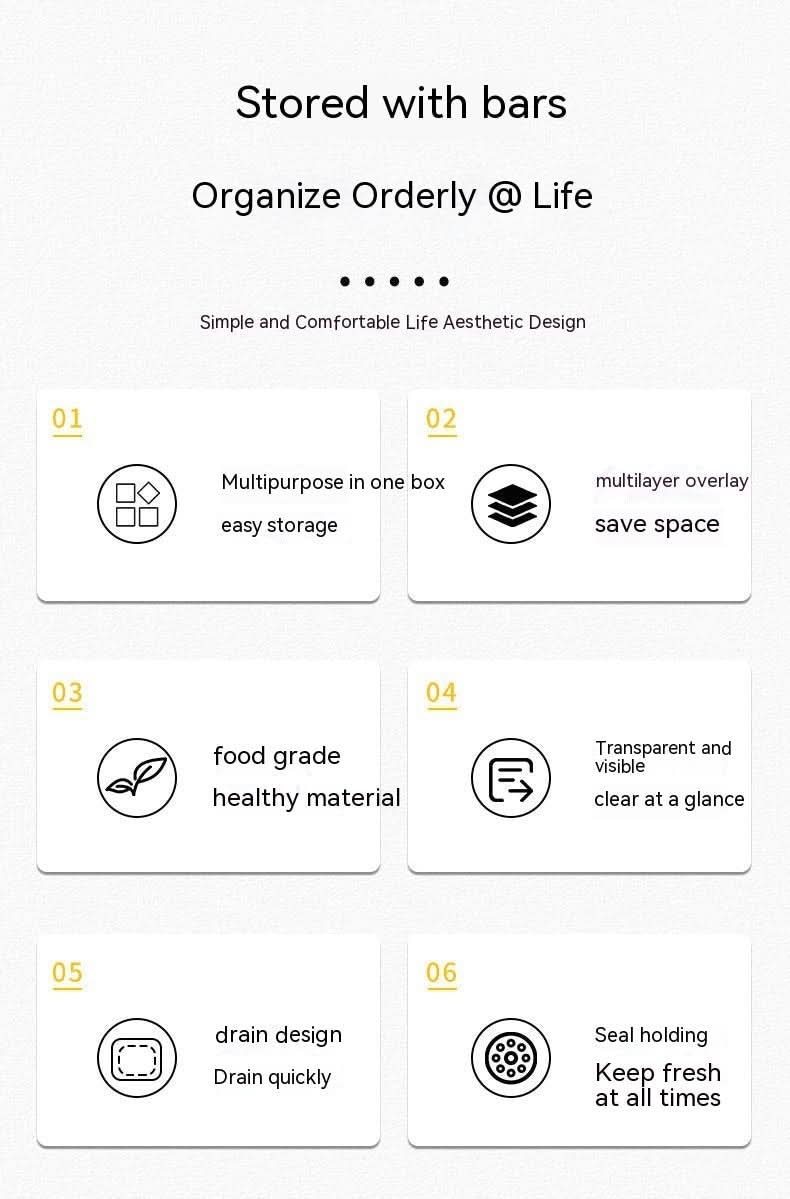 Refrigerator Storage Multifunctional Kitchen Fruit And Vegetable Sealed Box - Eshtree