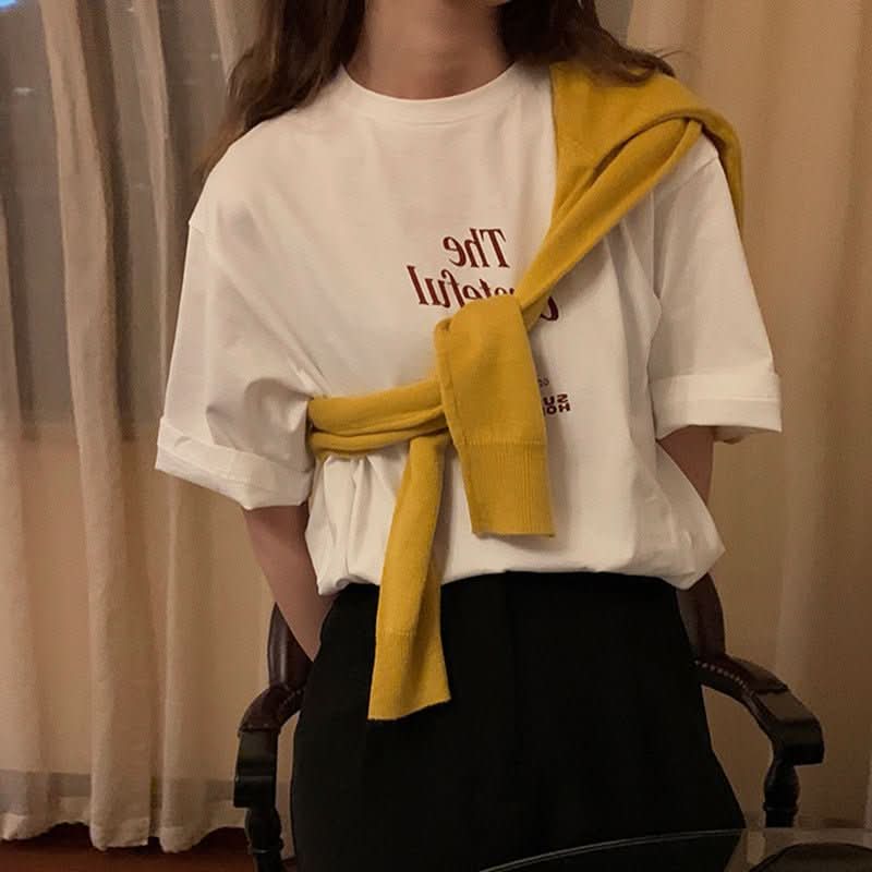 Relaxed Laid - back Versatile Retro Short - sleeve T-shirt - Eshtree