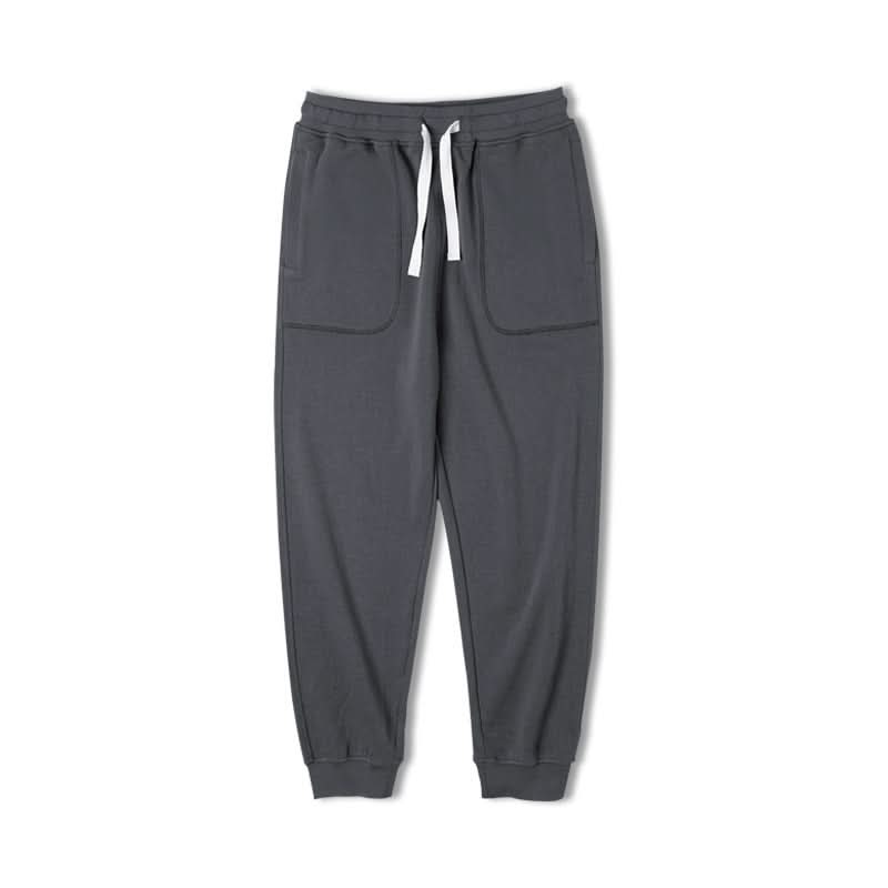 Retro Drawstring Elastic Waist Knitted Sweatpants Tapered Ankle - tied - Eshtree