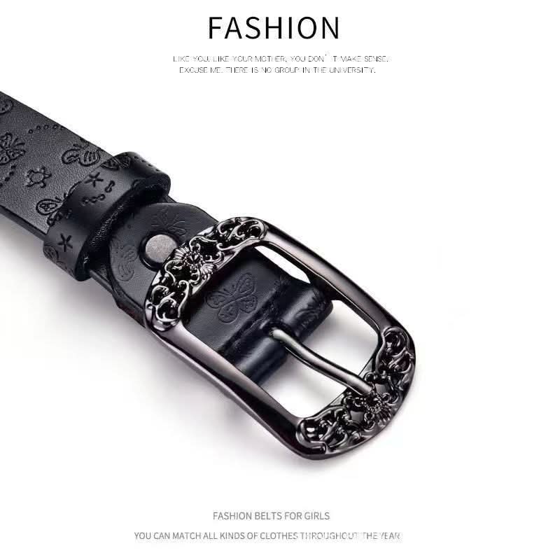 Retro Pin Buckle Printed Belt Fashion Casual Decorative Jeans Pant Belt - Eshtree