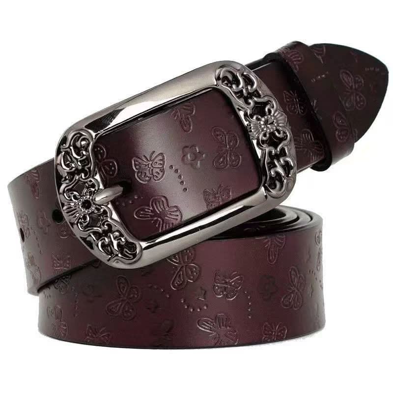 Retro Pin Buckle Printed Belt Fashion Casual Decorative Jeans Pant Belt - Eshtree