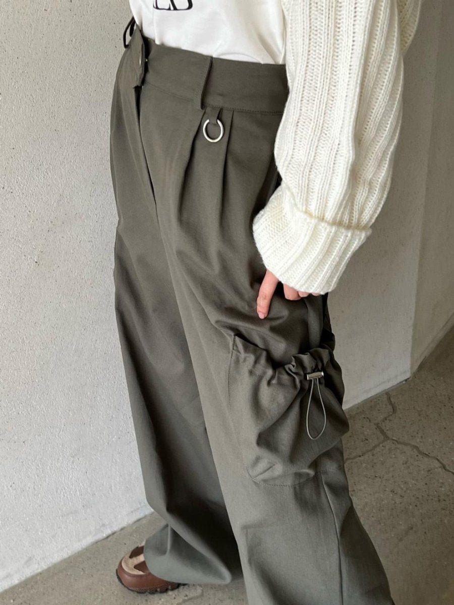 Retro Solid Color Elastic Casual Wide Leg Pants For Women - Eshtree