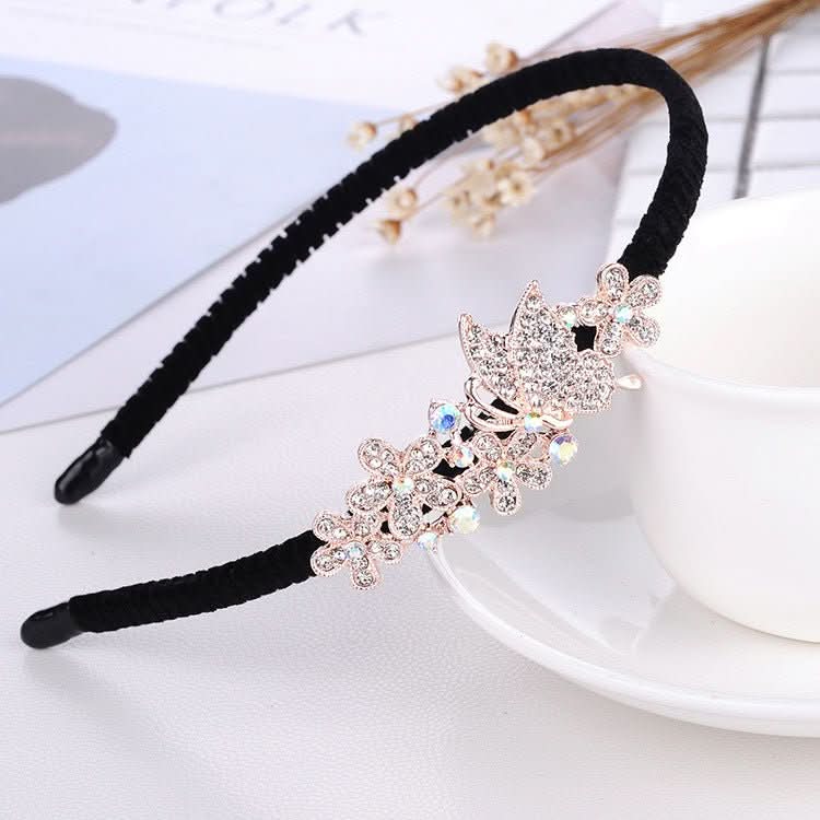 Rhinestone Bow Headband For Women Head Accessories - Eshtree