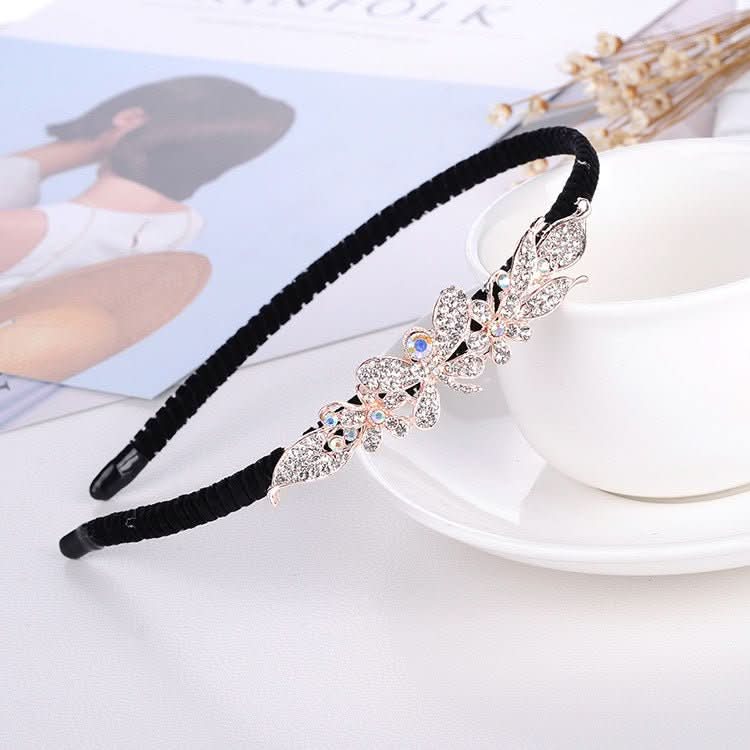 Rhinestone Bow Headband For Women Head Accessories - Eshtree