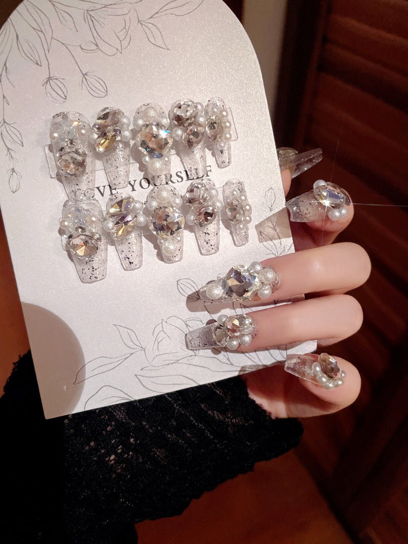 Rhinestone Manicure Wear Nail Pure Desire Wind Nail Patch Wear Nail Diamond Nail Stickers - Eshtree