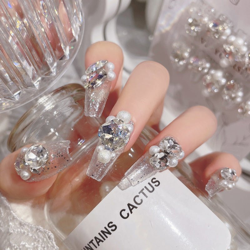 Rhinestone Manicure Wear Nail Pure Desire Wind Nail Patch Wear Nail Diamond Nail Stickers - Eshtree