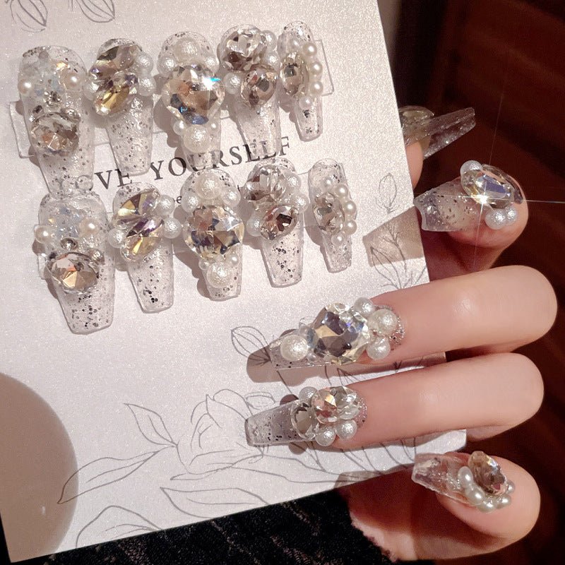 Rhinestone Manicure Wear Nail Pure Desire Wind Nail Patch Wear Nail Diamond Nail Stickers - Eshtree
