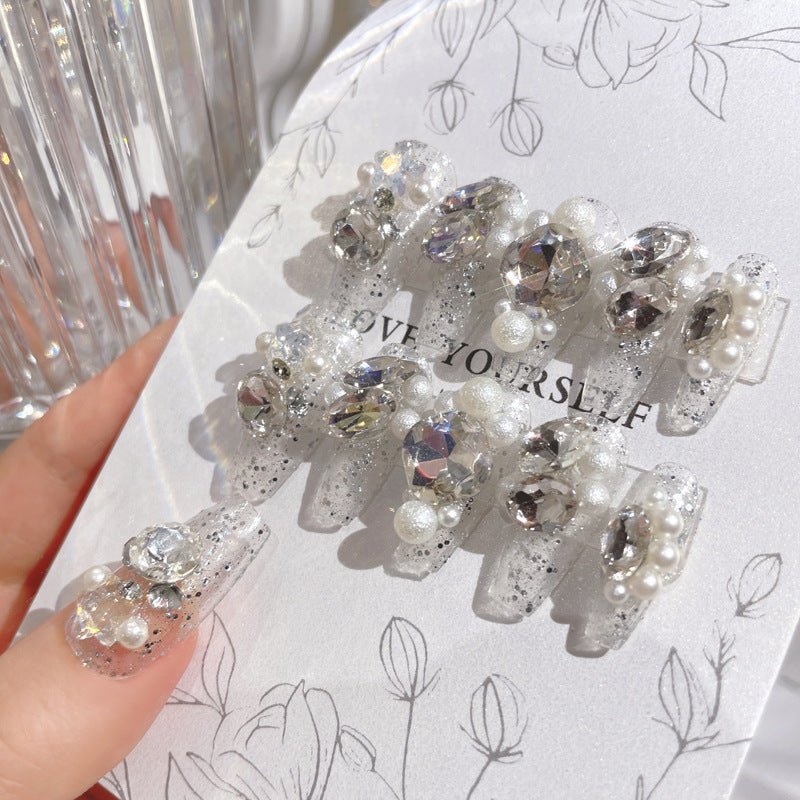 Rhinestone Manicure Wear Nail Pure Desire Wind Nail Patch Wear Nail Diamond Nail Stickers - Eshtree