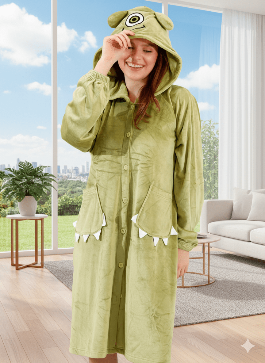 روب حريمي قطيفة بغطاء رأس - Eshtree