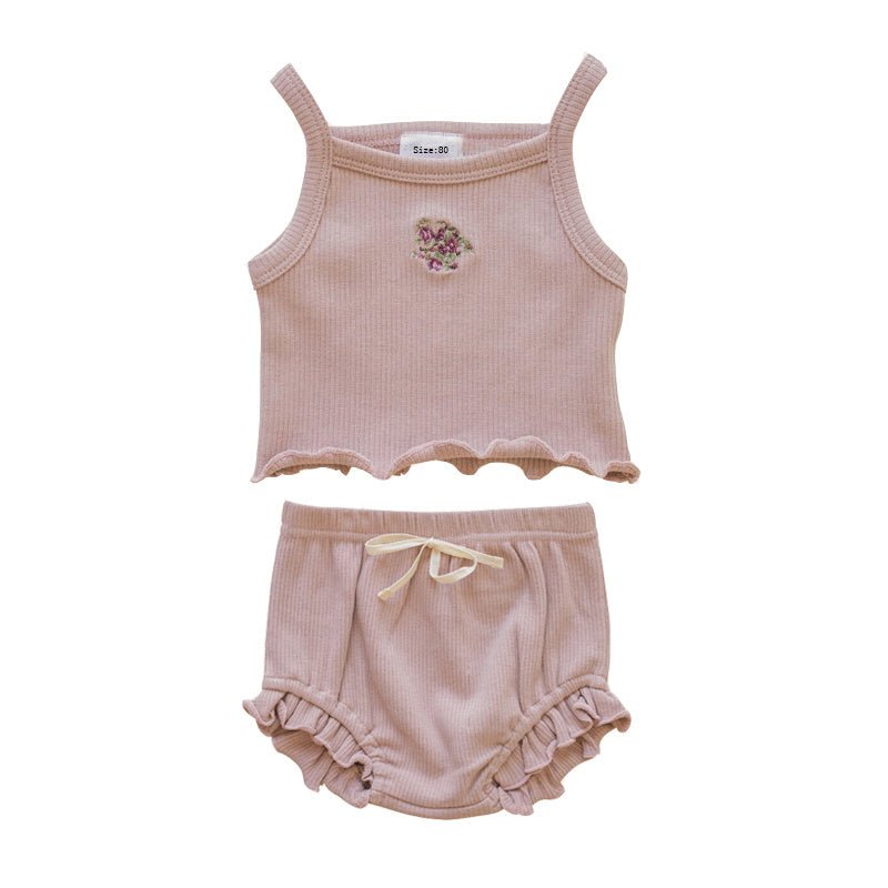 Rose Grey Embroidered Knitting Baby Kids Clothing - Eshtree