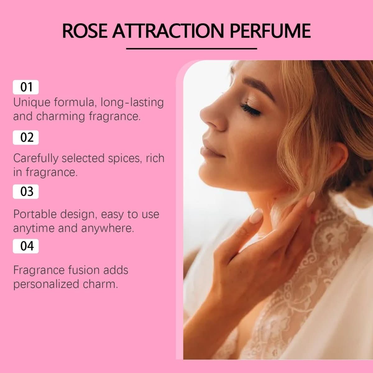Rose Light Perfume Perfume Natural Portable Portable - Eshtree