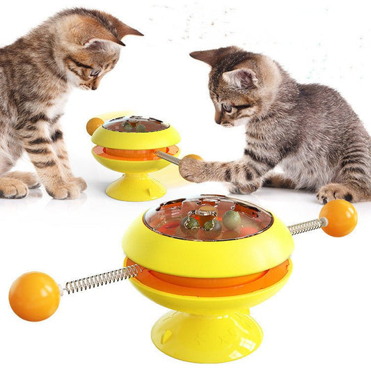 Rotatable Cat Toys Supplies With Catnip Interactive Training Toys For Cats Kitten Cat Accessories Pet Products - Eshtree