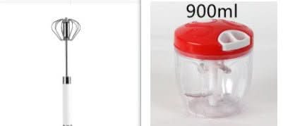 Semi - automatic Stainless Steel Egg Beater Whisk Hand Pressure Rotating Manual Mixer Egg Tools Cream Stirrer Kitchen Accessories - Eshtree