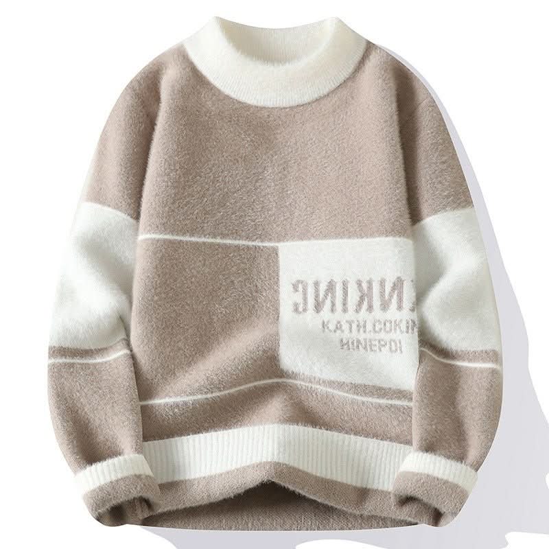 Semi - high Neck Golden Mink Quality Sweater - Eshtree