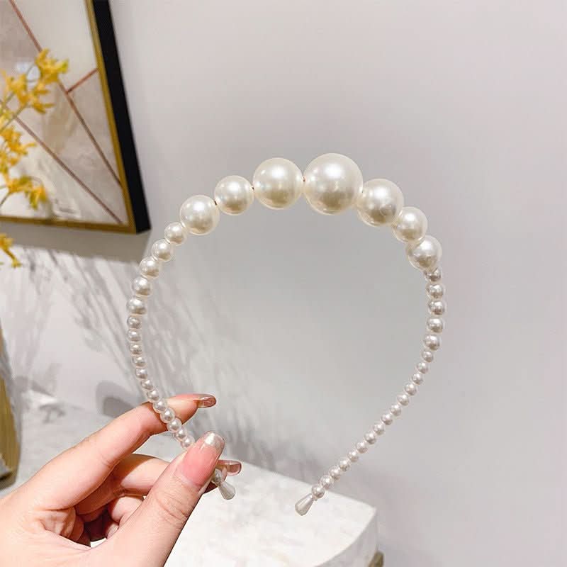Sen Simple Pearl Thin Headband Hair Accessories Headband - Eshtree