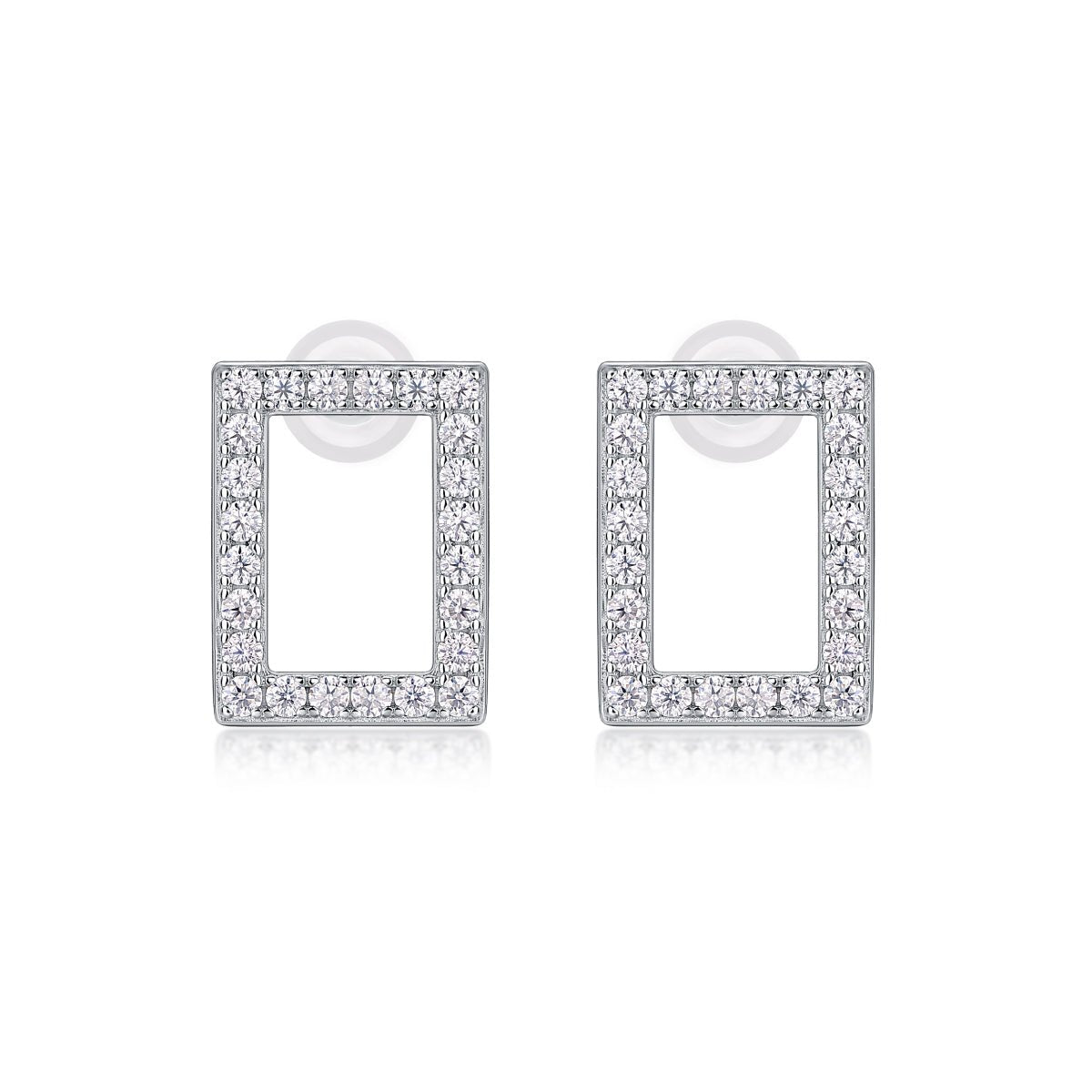 Shining Brightly - Top - quality Moissanite Luxury, Fashionable And Light Luxury Jewelry, Silver Stud Earrings S925, Silver - plated Platinum. - Eshtree