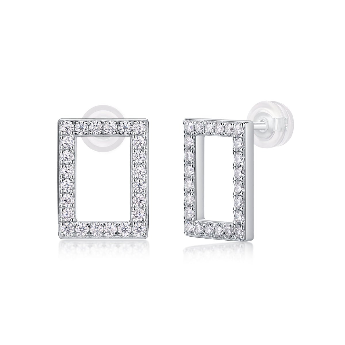 Shining Brightly - Top - quality Moissanite Luxury, Fashionable And Light Luxury Jewelry, Silver Stud Earrings S925, Silver - plated Platinum. - Eshtree