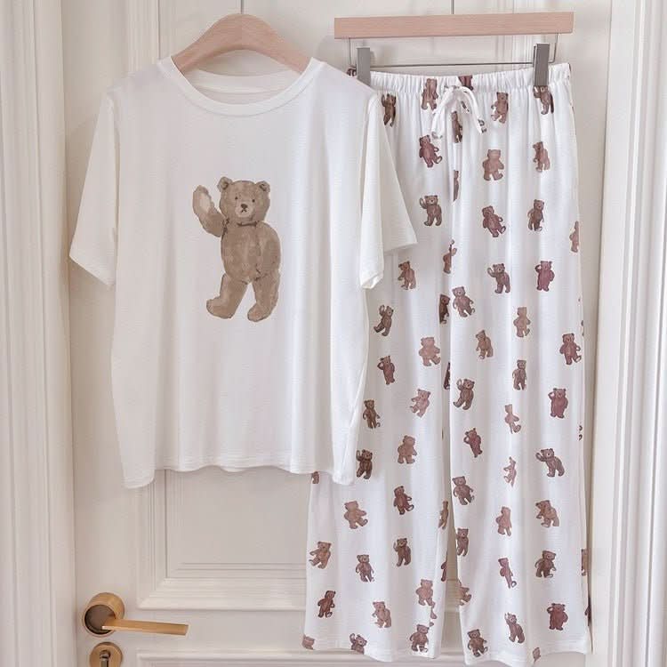 Short - sleeved Trousers Pajamas Suit Sweet Princess Homewear - Eshtree