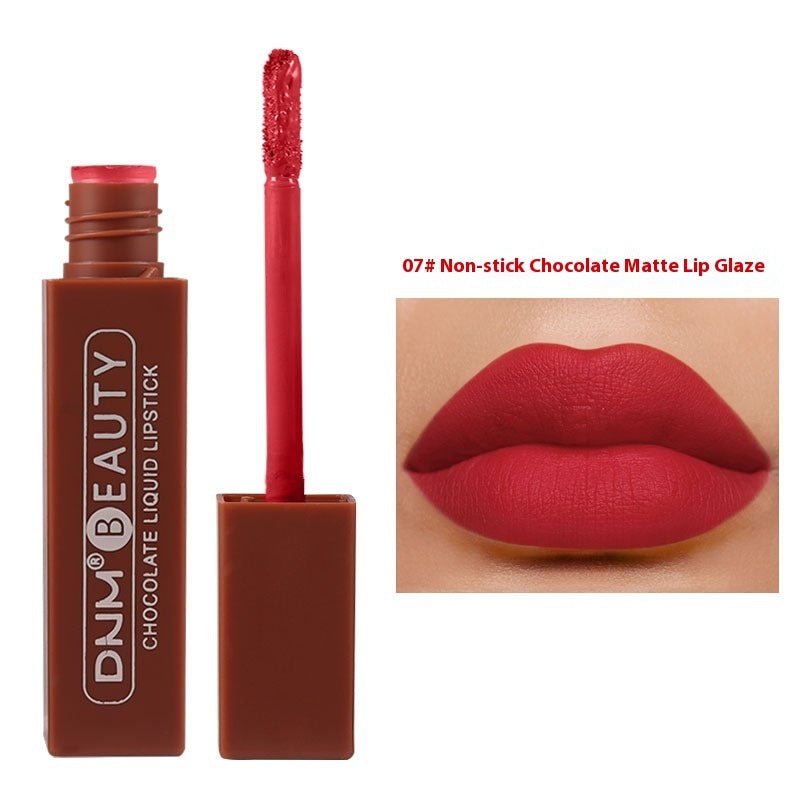Silky No Stain On Cup Chocolate Lip Lacquer Long - lasting Matte Waterproof - Eshtree