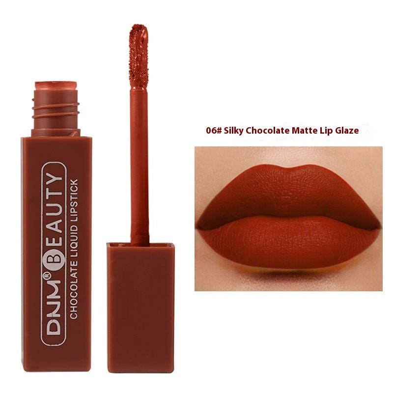 Silky No Stain On Cup Chocolate Lip Lacquer Long - lasting Matte Waterproof - Eshtree
