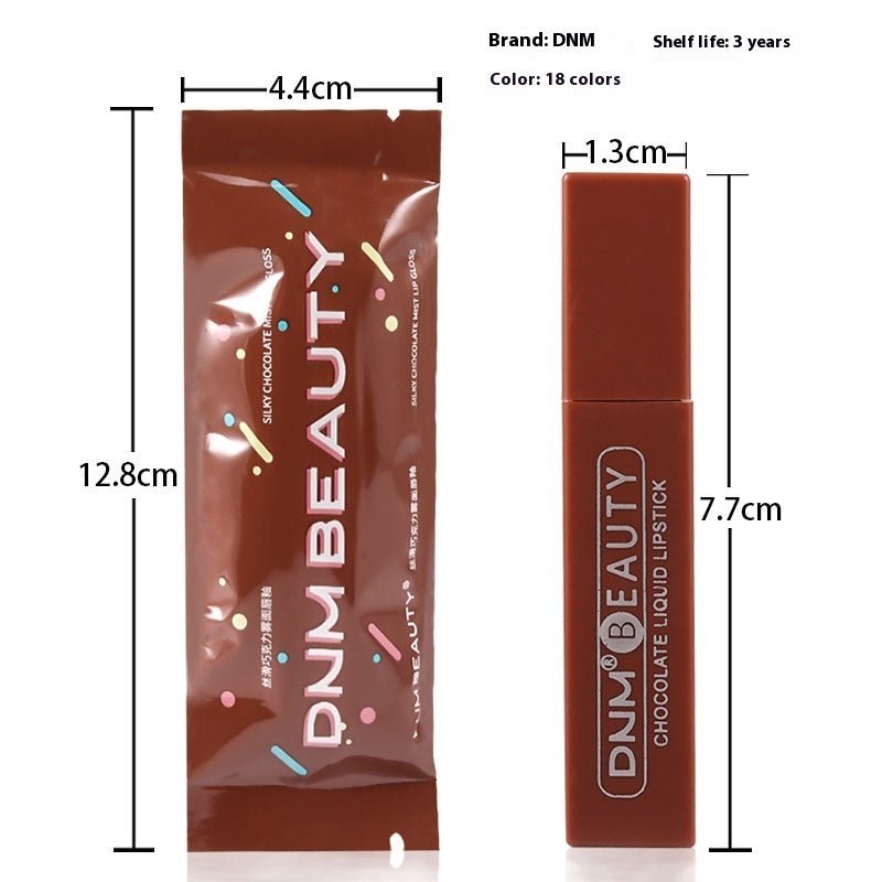Silky No Stain On Cup Chocolate Lip Lacquer Long - lasting Matte Waterproof - Eshtree