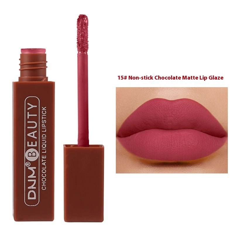 Silky No Stain On Cup Chocolate Lip Lacquer Long - lasting Matte Waterproof - Eshtree