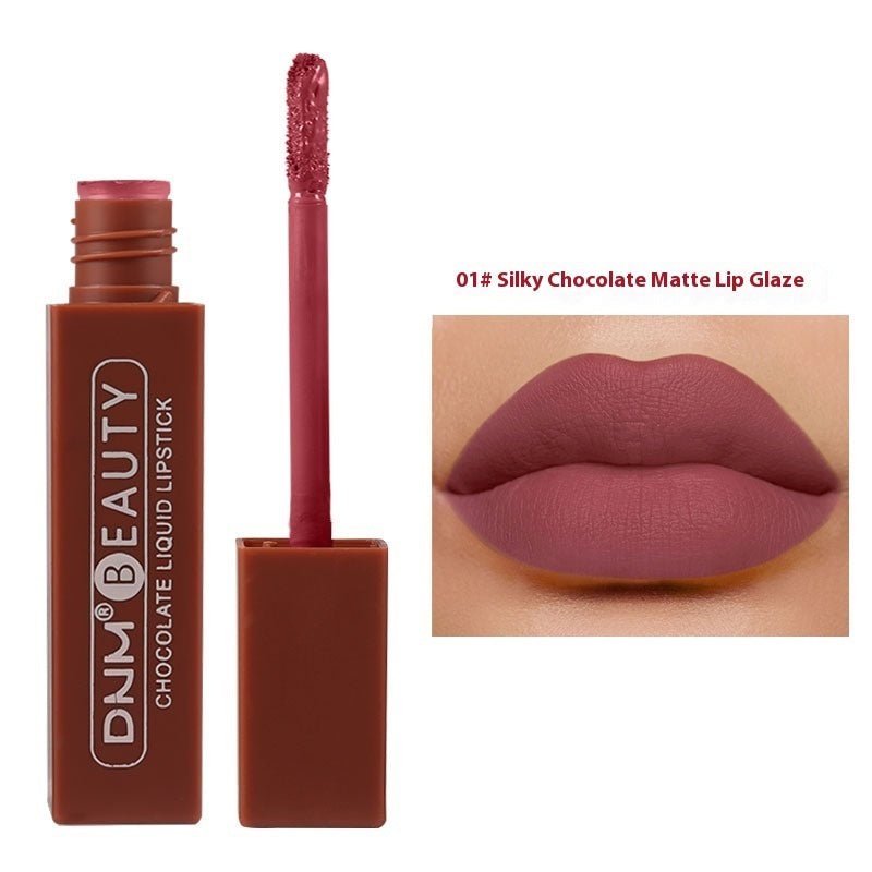Silky No Stain On Cup Chocolate Lip Lacquer Long - lasting Matte Waterproof - Eshtree