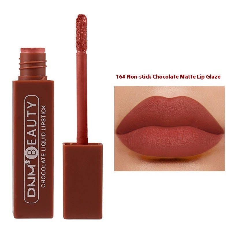 Silky No Stain On Cup Chocolate Lip Lacquer Long - lasting Matte Waterproof - Eshtree