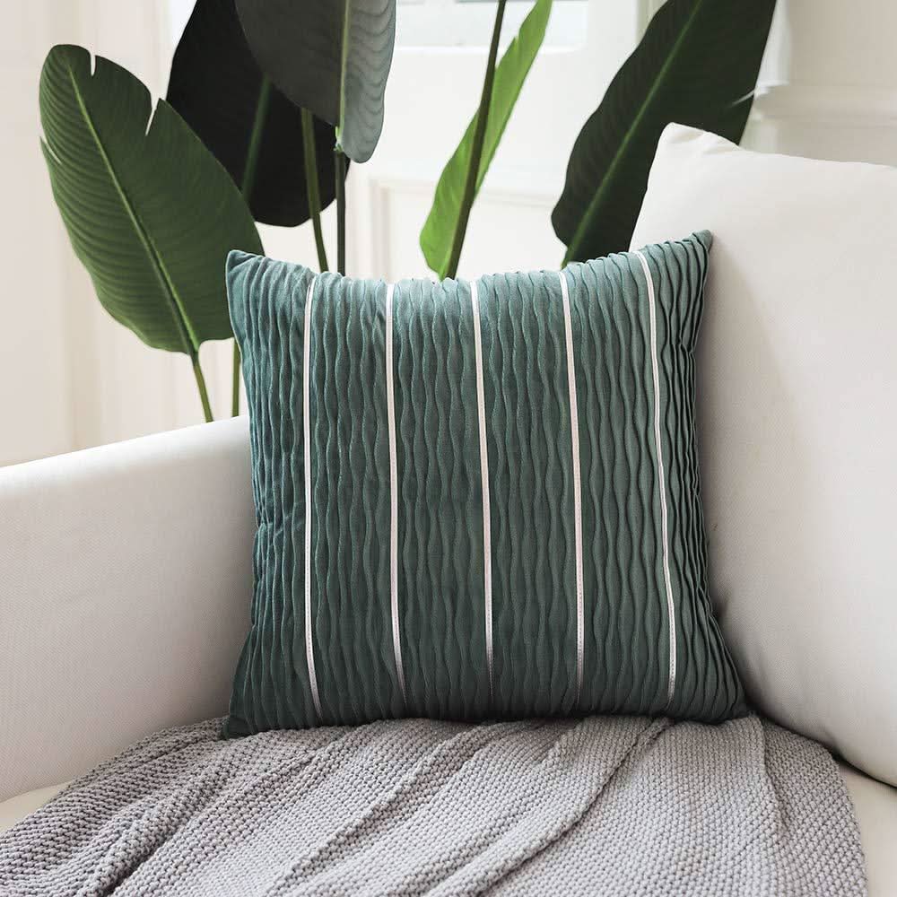 Simple Luxury Striped Velvet Pillow Cover Pillow Cushion Cover Pillow Case Covers for Sofa Flannel Velvet Sofa Cushion Cover - Eshtree