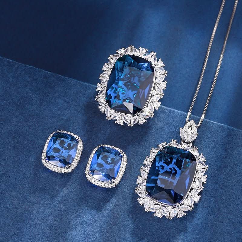 Simulated Blue Spinel Elegant Women's Suit - Eshtree