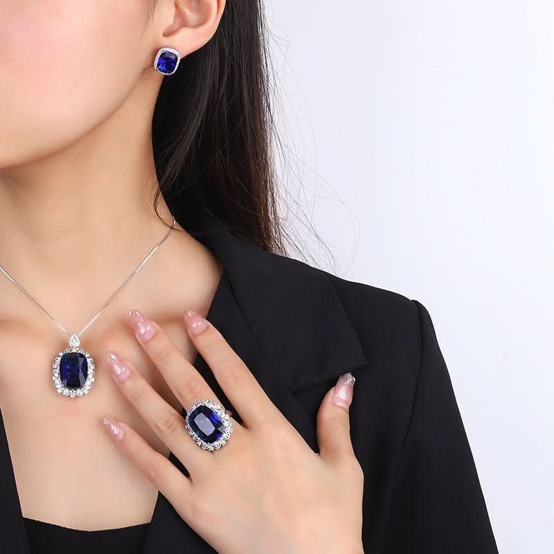 Simulated Blue Spinel Elegant Women's Suit - Eshtree