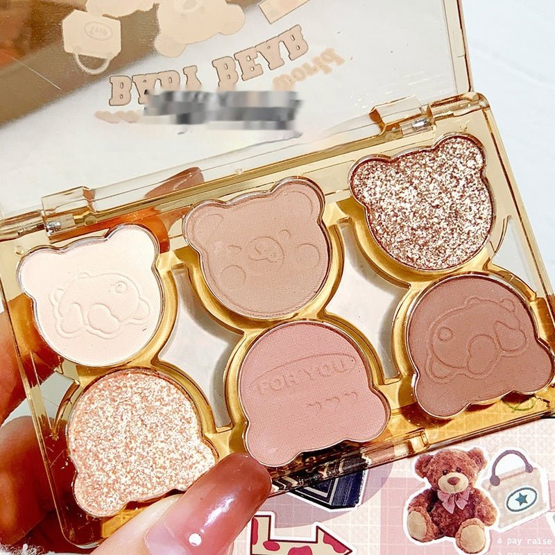 Six Color Eyeshadow Cool Diamond In The Debris Contrast Color Makeup Smoky Cut - off Eye Makeup - Eshtree