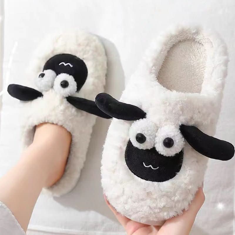 Slip - on Slippers Simple Lamb Thermal Cotton Slippers - Eshtree