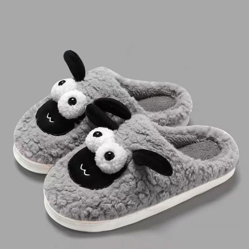 Slip - on Slippers Simple Lamb Thermal Cotton Slippers - Eshtree