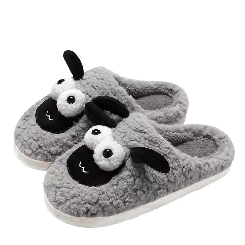 Slip - on Slippers Simple Lamb Thermal Cotton Slippers - Eshtree