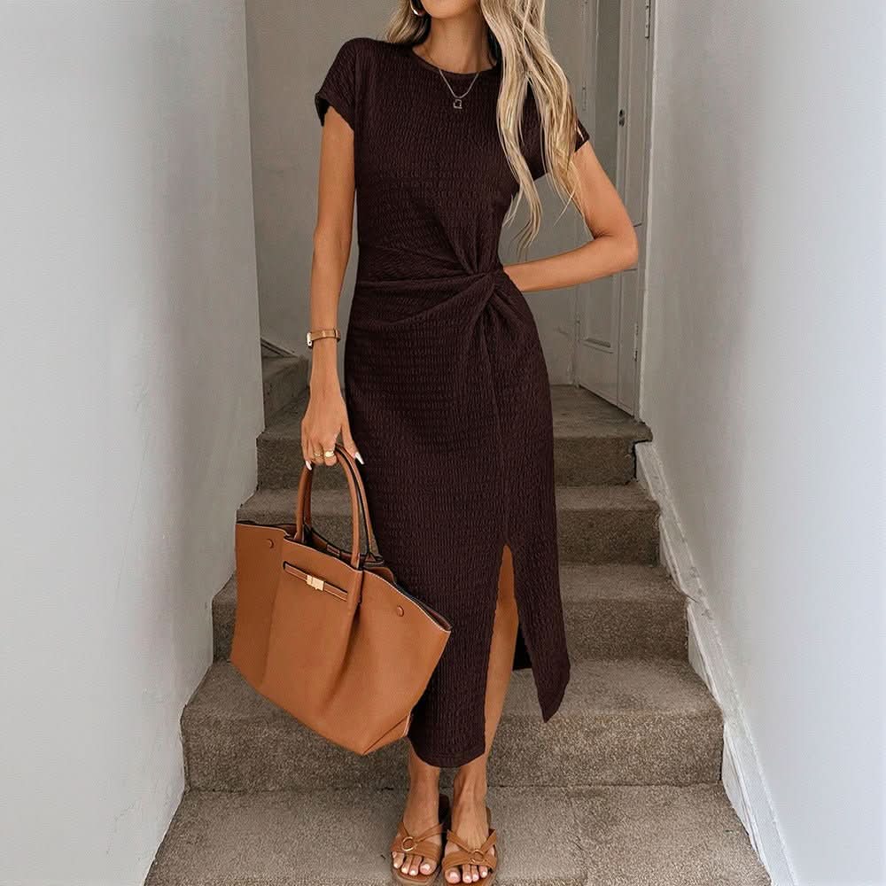 Slit Midi Dress For Womensophisticated And Elegant - Eshtree