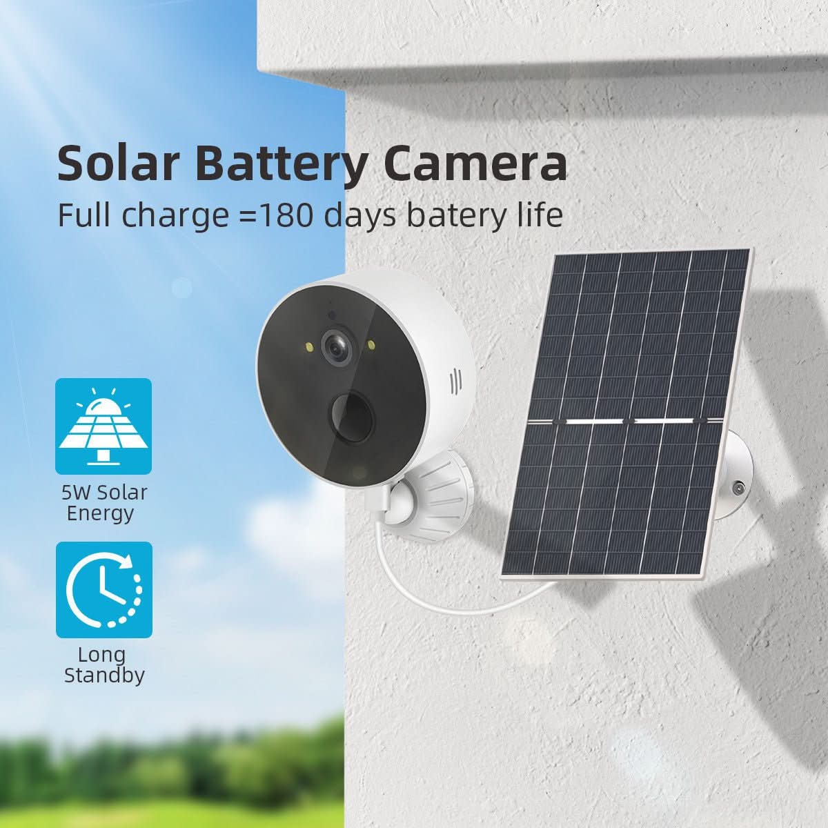 Solar Cell Monitoring Camera Outdoor Low Power Consumption - Eshtree