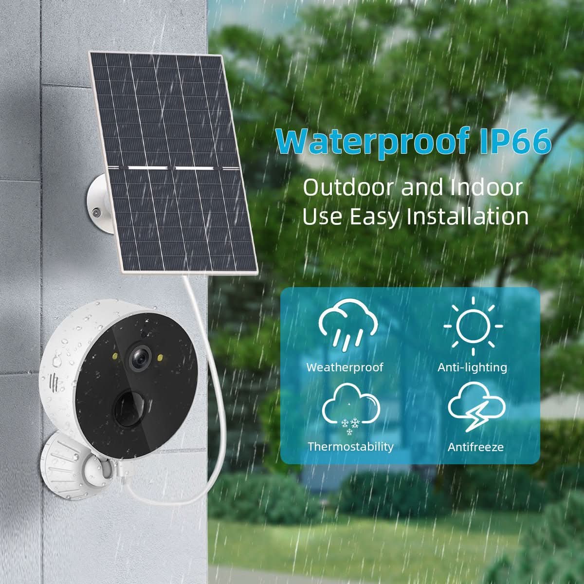 Solar Cell Monitoring Camera Outdoor Low Power Consumption - Eshtree