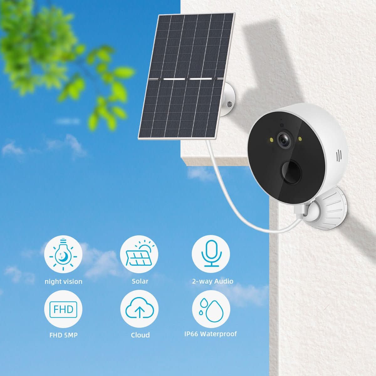 Solar Cell Monitoring Camera Outdoor Low Power Consumption - Eshtree