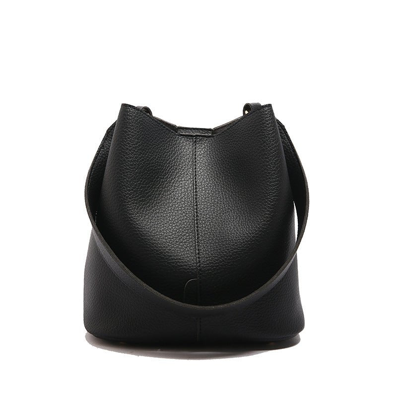 Sophisticated Winter Bucket Bag Set A Versatile Minimalist Single - shoulder Crossbody Bag - Eshtree
