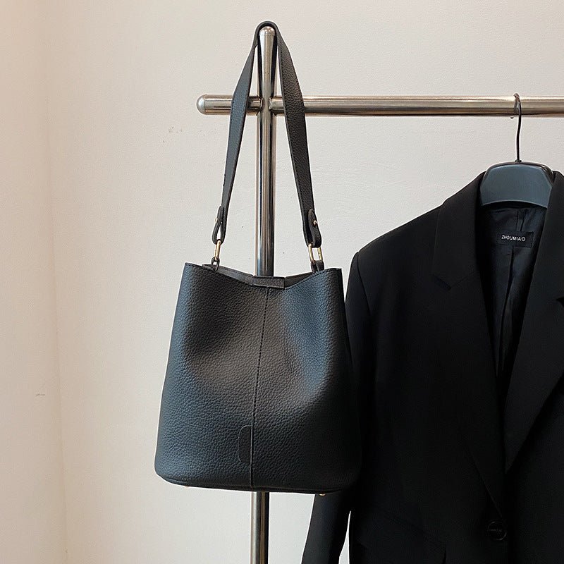 Sophisticated Winter Bucket Bag Set A Versatile Minimalist Single - shoulder Crossbody Bag - Eshtree