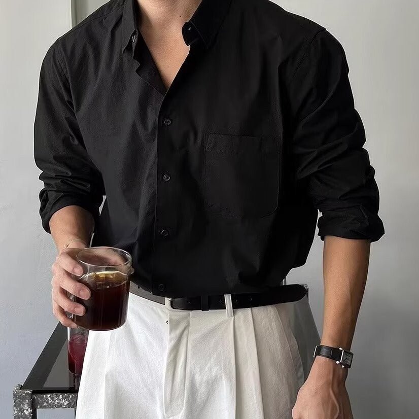 Spring And Autumn Loose Long - sleeved Shirt For Men - Eshtree