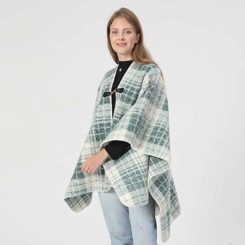 Spring, Autumn And Winter Air Conditioning Blanket Warm Cloak Women's High - grade Classic Plaid Elegant Shawl - Eshtree